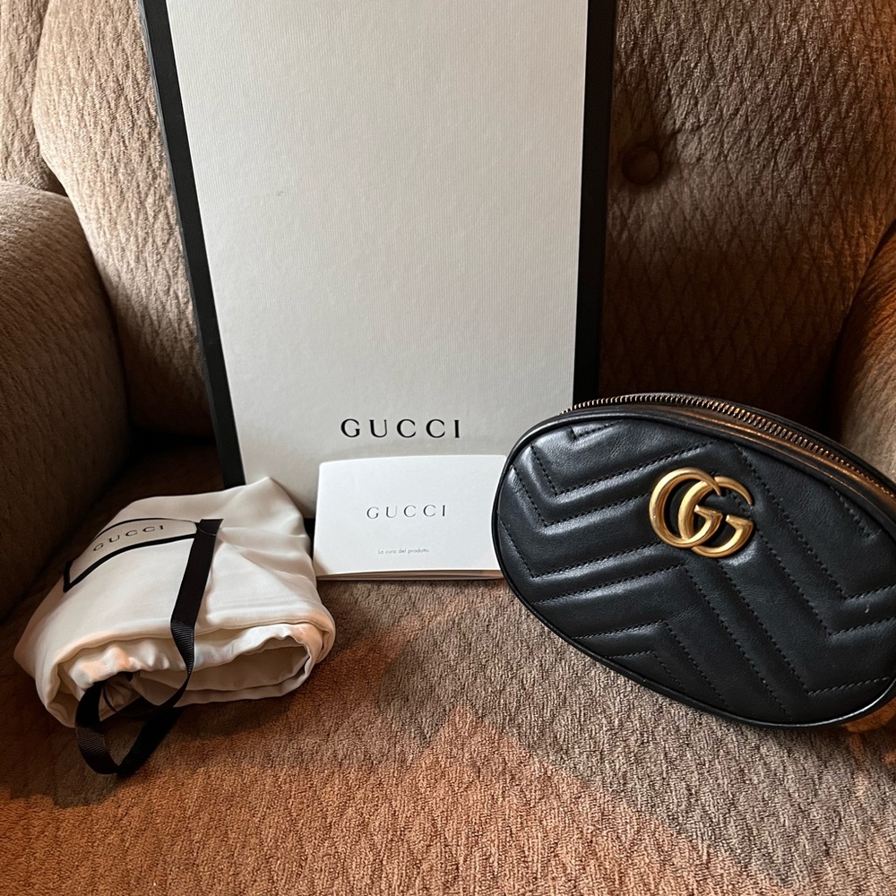 GG Marmont Matelassé Belt Bag